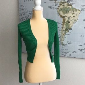 H&M Green Rib Cardigan
